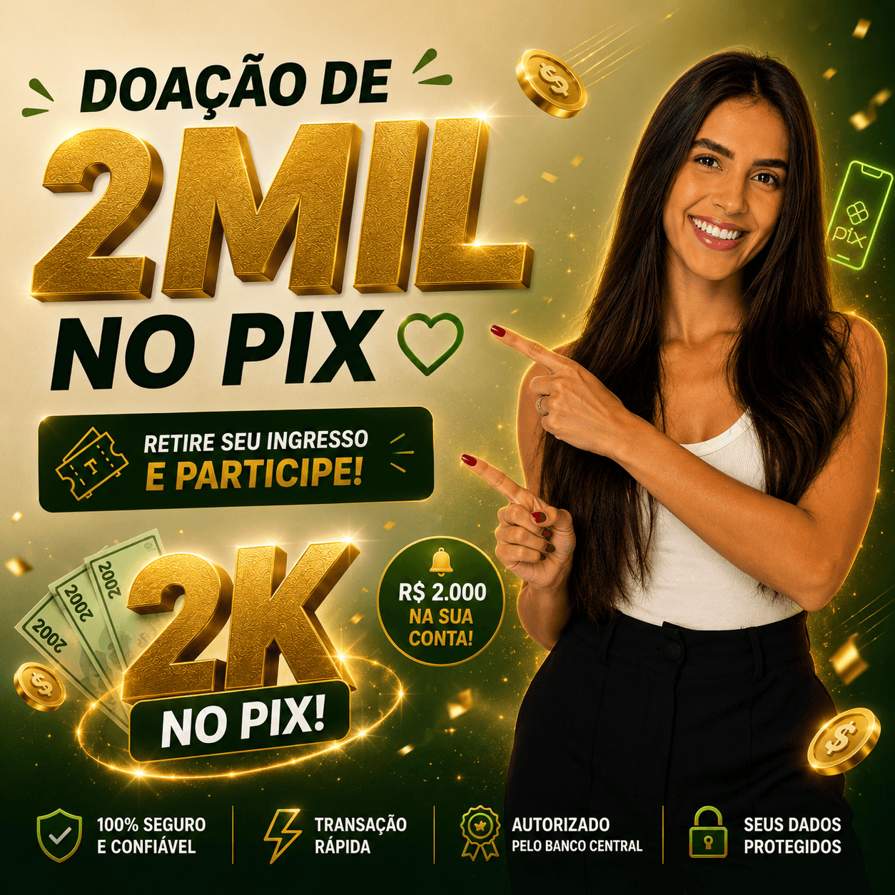 Doação de 2 Mil No Pix